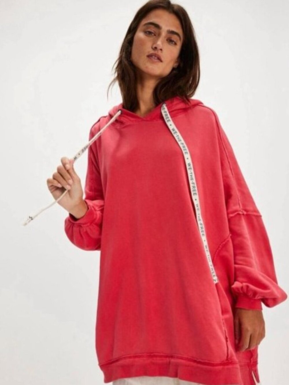 We The Free Red Oversized Women's Hoodie Size Large